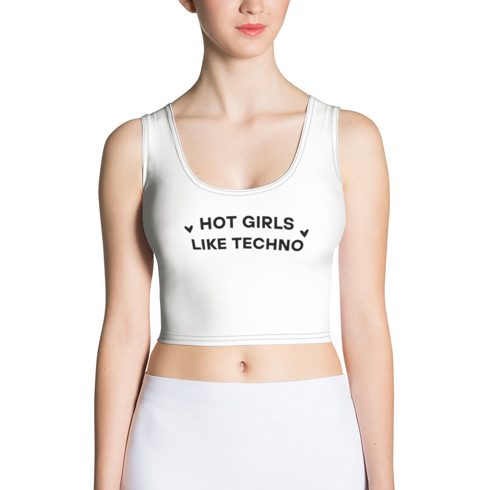 HOT GIRLS TECHNO CROP TOP