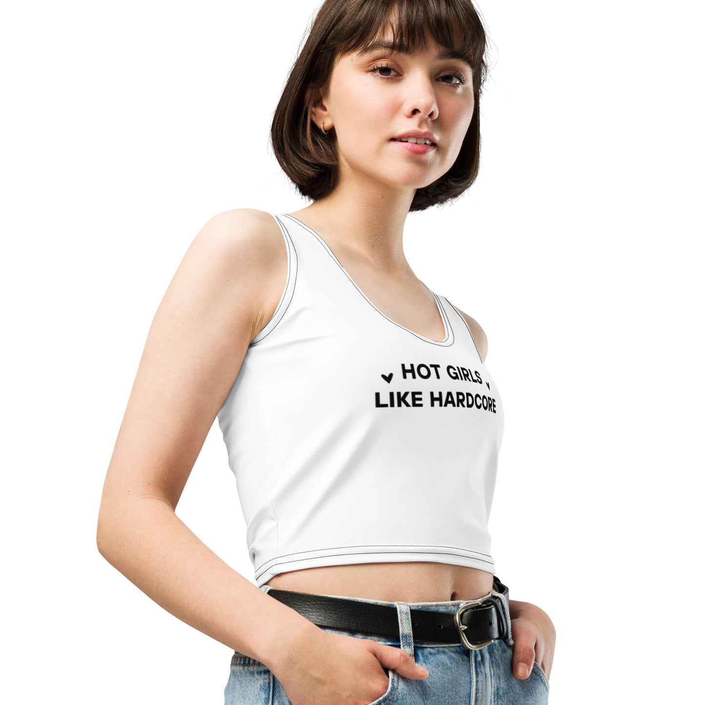 HOT GIRLS HARDCORE CROP TOP